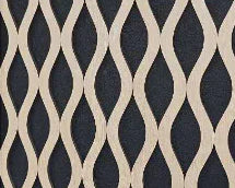 Pack Of x4 Wave Acoustic Slatted Wall Panels Oak 240cm x 60cm