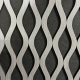 Pack Of x4 Wave Acoustic Slatted Wall Panels Dark Grey 240cm x 60cm