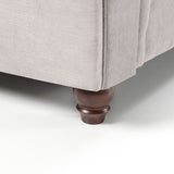 Chesterfield Stone Fullback Right Hand Facing Corner Sofa Stone Velvet