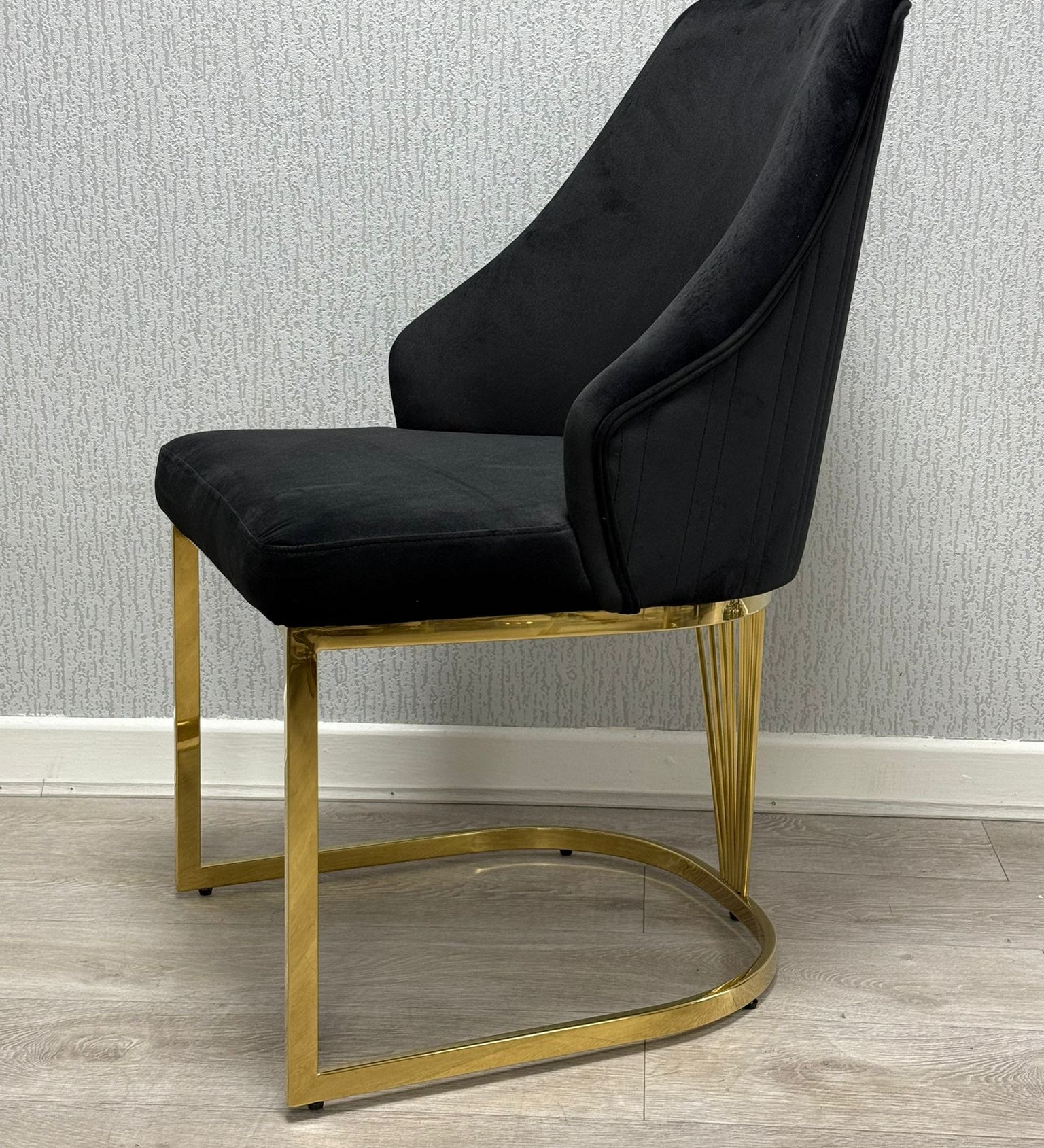 Brompton Gold Frame Dining Chairs in 2 Colours - Pairs