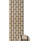 Acoustic Slatted Wall Panels Oak Vertical Bricks Pack Of x4 240 x 60cm