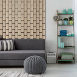 Acoustic Slatted Wall Panels Oak Vertical Bricks Pack Of x4 240 x 60cm