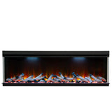 Maison 80 Inch 2025 Panoramic Smart Alexa Media Wall Fire 3 Sided Glass LED WiFi Electric UHD Fireplace