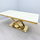 Elina Gold 180cm Dining Table In 2 Colours