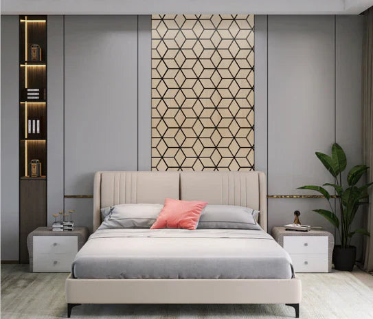 Acoustic Slatted Wall Panels Oak Blocks Pack Of x4 240 x 60cm