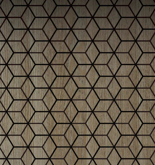 Acoustic Slatted Wall Panels Walnut Blocks Pack Of x4 240 x 60cm
