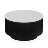 Lucerne Coffee Table Black Ribbed Fluted
