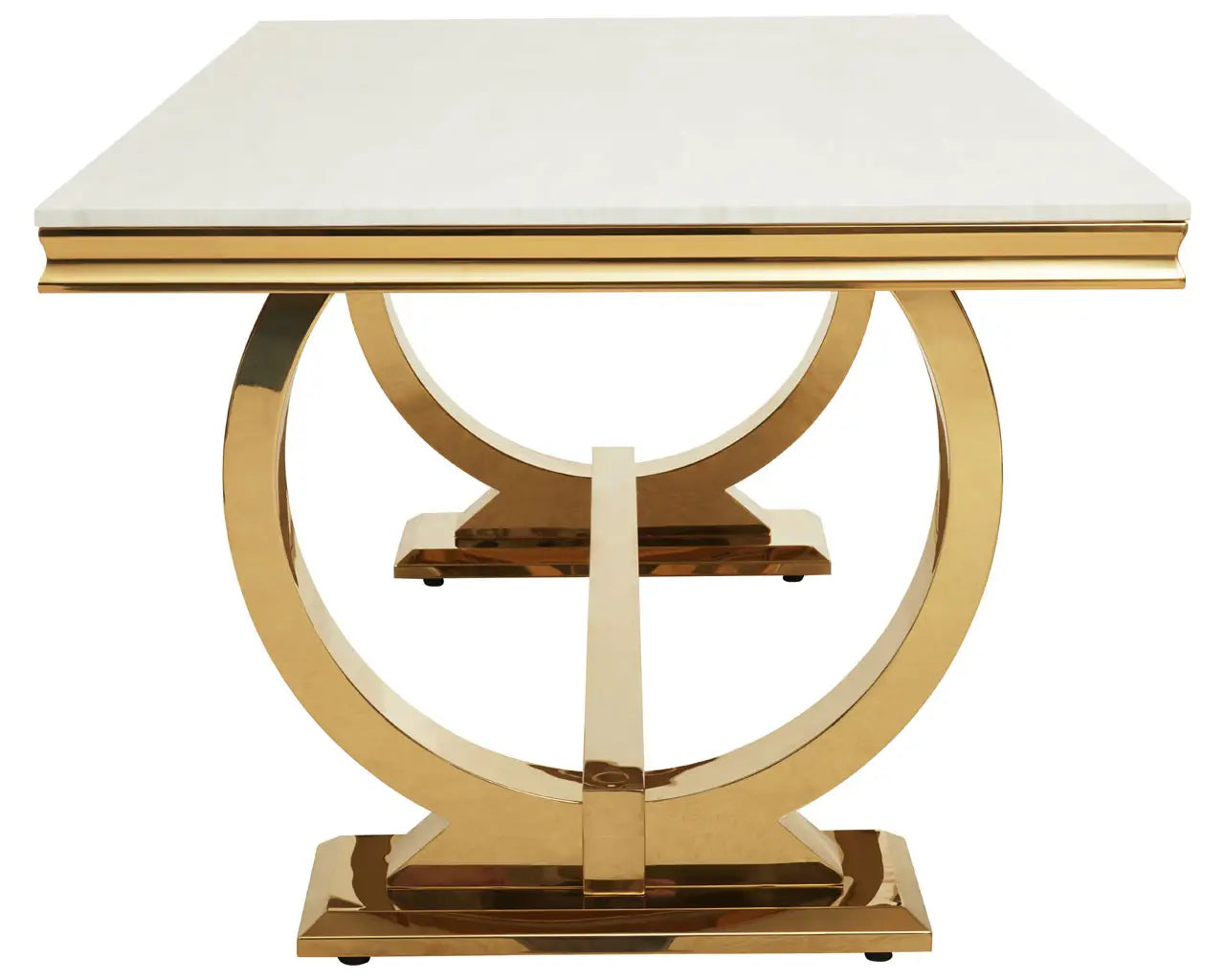 Arianna 180cm Marble & GOLD Legs Dining Table