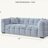 The Bubble Tribeca Pearl Boucle 3 Seater Premium Sofa Boucle Fabric