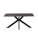 Regent 180cm Grey Ceramic Marble Dining Table