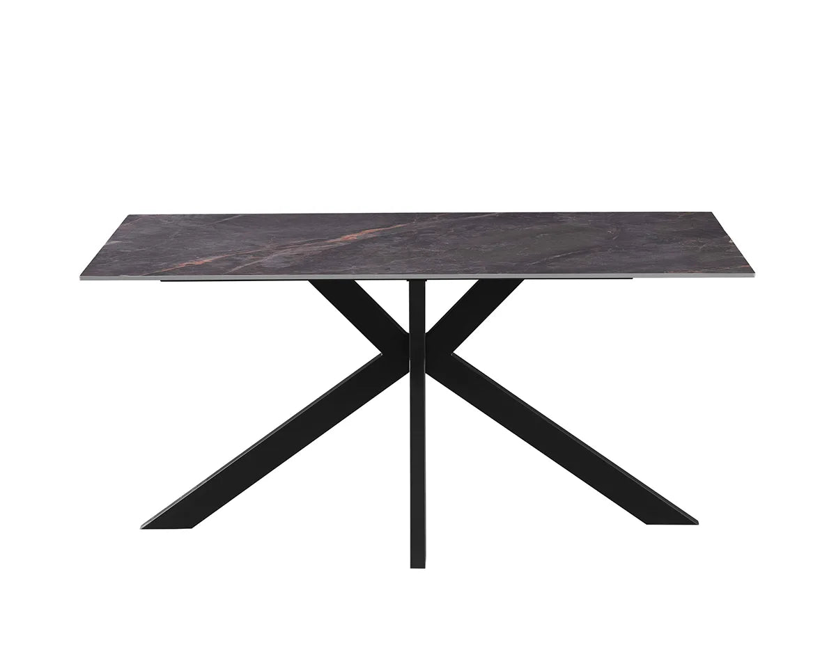 Nova 180cm Grey Ceramic Marble Dining Table