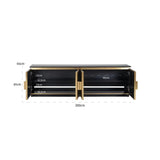 Richmond Ironville Golden 4 Door TV Unit - Belmont Interiors.