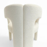 Oscar White Fabric Boucle Dining Chair