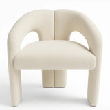 Oscar White Fabric Boucle Dining Chair
