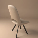 Athens Vintage Beige PU 360 Swivel Leather Dining Chairs - Pairs