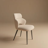 Dante Taupe Fabric Swivel Dining Chairs - Pairs