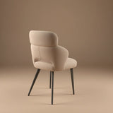 Dante Taupe Fabric Swivel Dining Chairs - Pairs