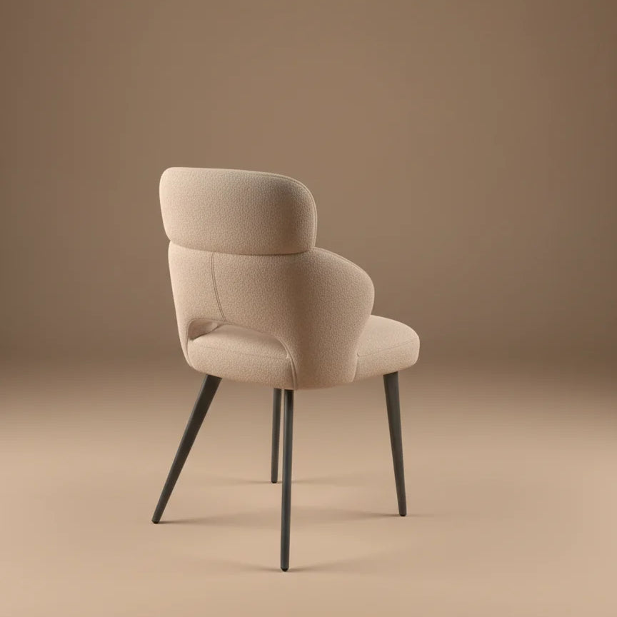 Dante Taupe Fabric Swivel Dining Chairs - Pairs