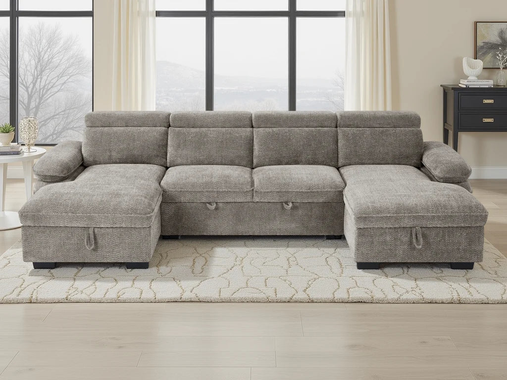 Hudson Luxury U Shape Corner Sofabed