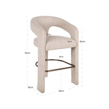 Richmond Interiors Belle Biscotti Counter Stool