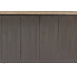 Richmond Interiors Russo Brown Ribbed 4 Door Sideboard