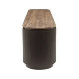 Richmond Interiors Russo Brown Ribbed 4 Door TV Unit