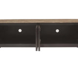 Richmond Interiors Russo Brown Ribbed 4 Door TV Unit