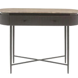 Richmond Interiors Russo Ribbed Brown Console Table