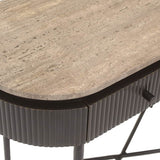 Richmond Interiors Russo Ribbed Brown Console Table