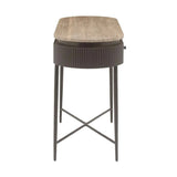 Richmond Interiors Russo Ribbed Brown Console Table