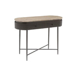 Richmond Interiors Russo Ribbed Brown Console Table