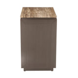 Richmond Interiors Russo Brown Ribbed 3 Drawer Bedside Table