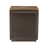 Richmond Interiors Russo Brown Ribbed 3 Drawer Bedside Table
