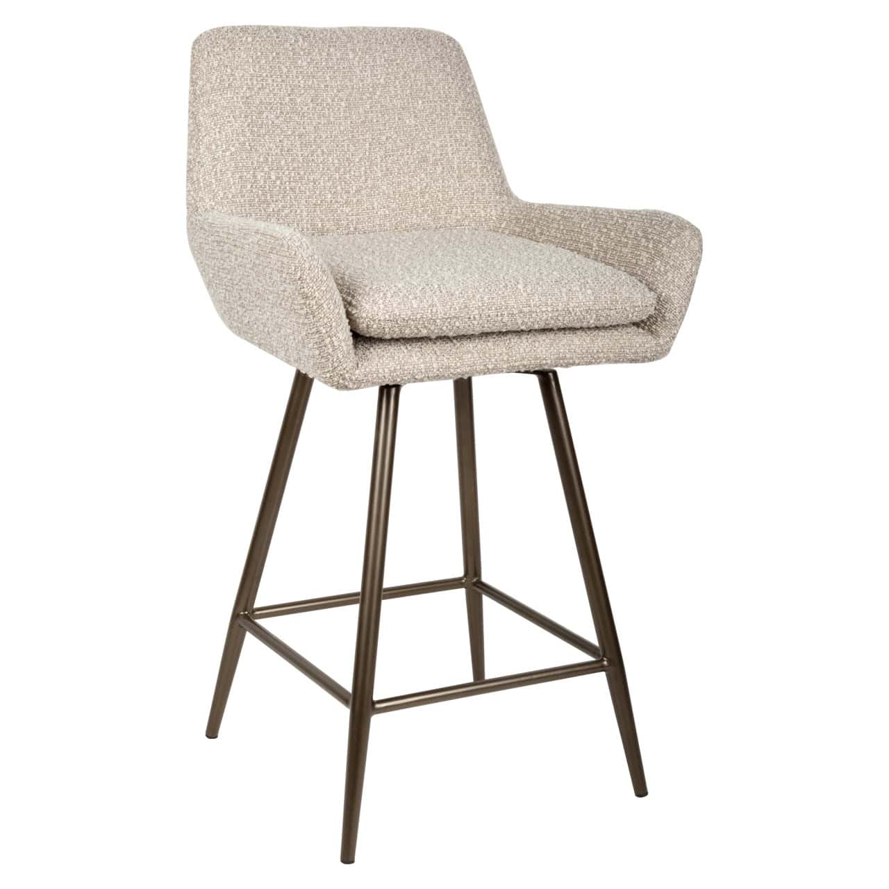 Richmond Interiors Linsey Natural Chunky Swivel (Set of 2) Counter Stool