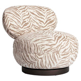 Richmond Interiors Jace Beige Tiger Swivel Lounge Chair