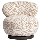 Richmond Interiors Jace Beige Tiger Swivel Lounge Chair