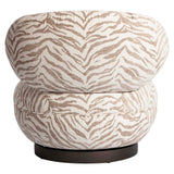 Richmond Interiors Jace Beige Tiger Swivel Lounge Chair