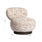 Richmond Interiors Jace Beige Tiger Swivel Lounge Chair