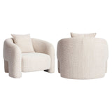 Richmond Interiors Tuscany Beige Blockweave Lounge Chair