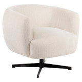 Richmond Interiors Estelle Beige Blockweave Swivel Lounge Chair