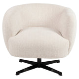 Richmond Interiors Estelle Beige Blockweave Swivel Lounge Chair