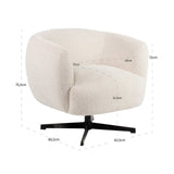 Richmond Interiors Estelle Beige Blockweave Swivel Lounge Chair
