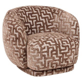 Richmond Interiors Negreslo Brown Labyrinth Swivel Lounge Chair