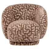 Richmond Interiors Negreslo Brown Labyrinth Swivel Lounge Chair