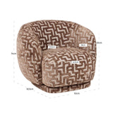 Richmond Interiors Negreslo Brown Labyrinth Swivel Lounge Chair