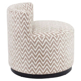Richmond Interiors Franny Sand Chevron Lounge Chair