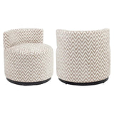 Richmond Interiors Franny Sand Chevron Lounge Chair