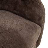 Richmond Interiors Colmar Chocolate Fluffy Swivel Lounge Chair