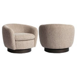 Richmond Interiors Colmar Khaki Fluffy Swivel Lounge Chair