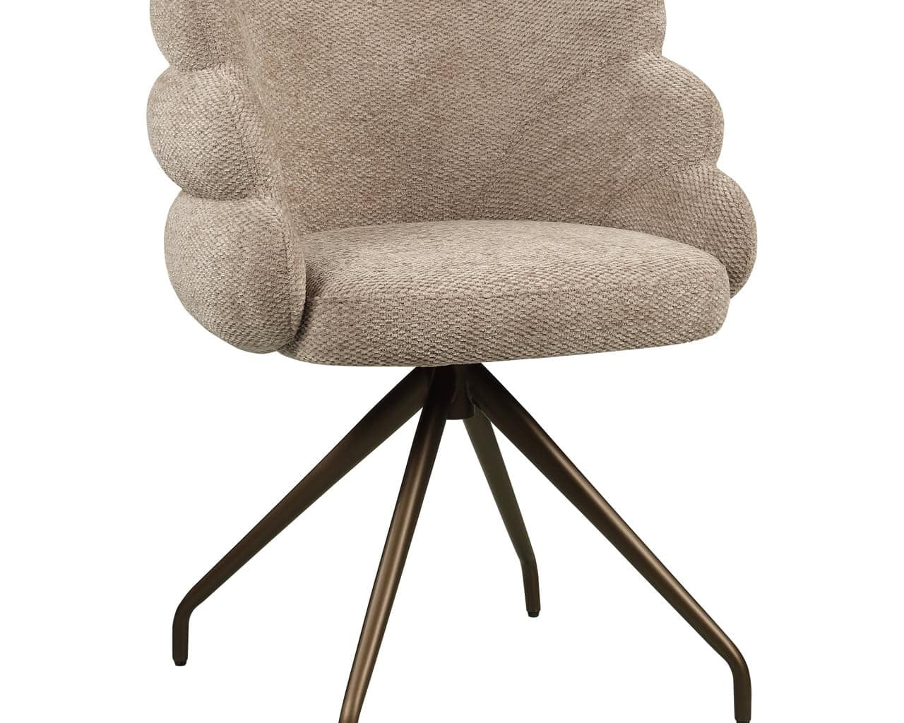 Richmond Interiors Kayla Mocca Boldweave Swivel Dining Chair